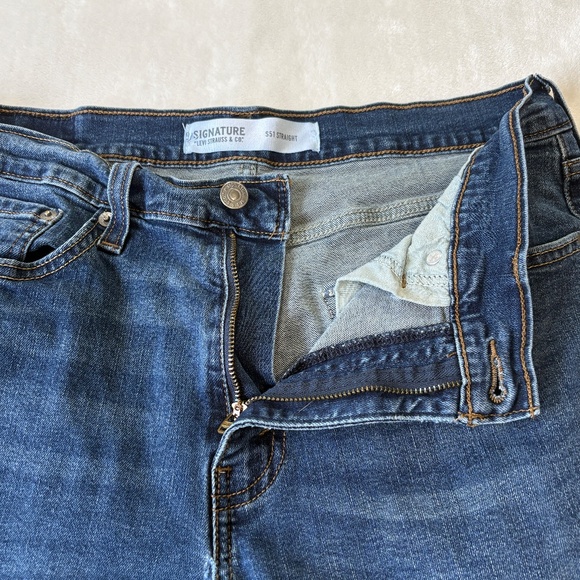 Levi Signature S51 Straight Blue Jeans Mens Size 32 x 30 Denim Pants - Picture 3 of 11